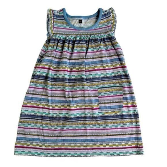 Tea Collection Other - Tea Collection | Flutter Sleeve Striped Toddler Girl Dress Size 5T